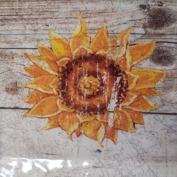 Very Cute Citrus Grove Sunflower Serving Tray / Plant Tray - Picture 5 of 6